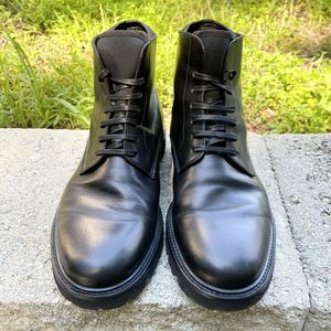 Theory Men's Lug Sole Black Italian Boots 9 D